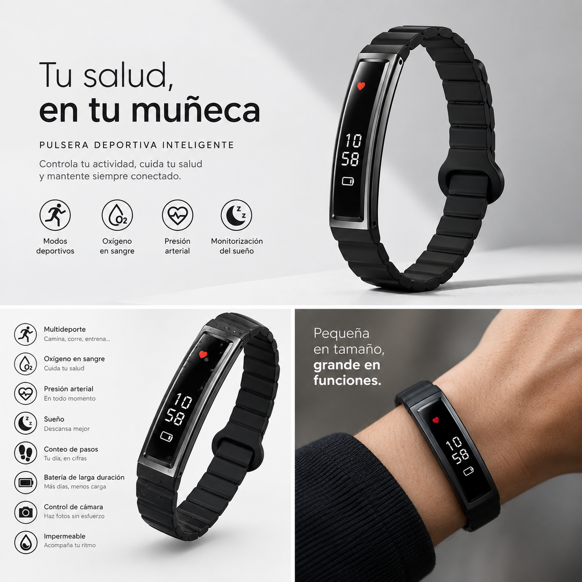 PulseLink Elite - Pulsera Inteligente de Salud y Bienestar